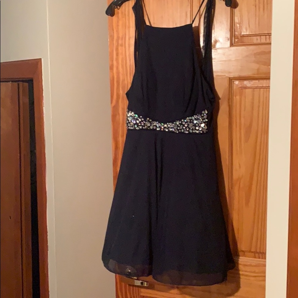 navy blue homecoming dress